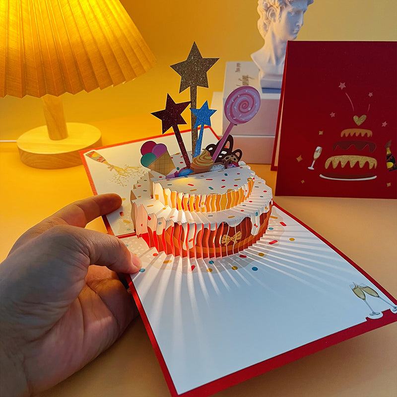 Happy Birthday Candy Cake Card with LED Light & Music