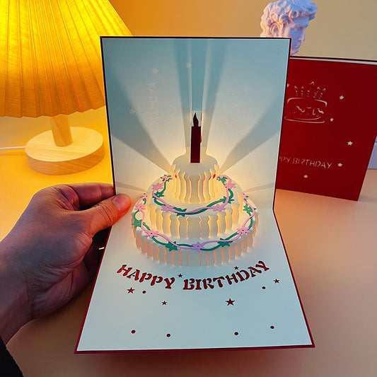 Happy Birthday Candy Cake Card with LED Light & Music