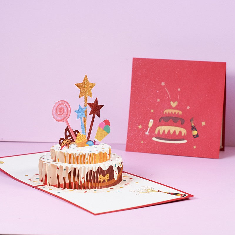 Happy Birthday Candy Cake Card with LED Light & Music