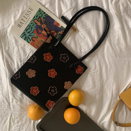 Retro Flower Tote Bag